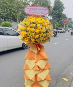 Kệ hoa khai trương 1 tầng tại shop hoa tươi Hà Nội